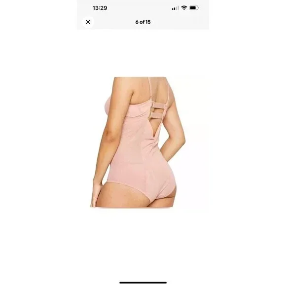 We are HAH by Free People Under The Wire Bodysuit | Copper Rose NWTS Small 1B - Picture 4 of 6